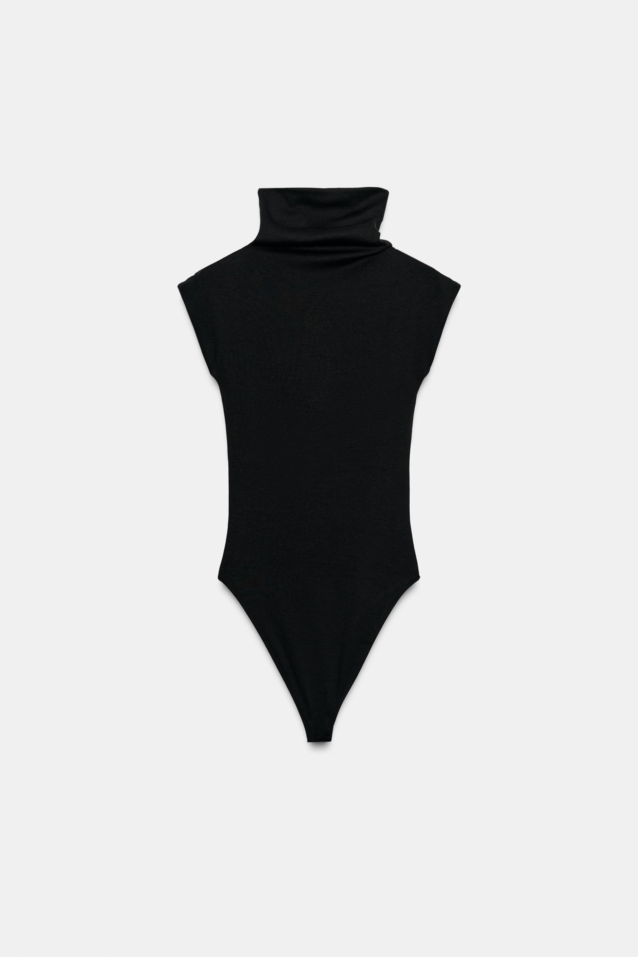 COTTON HIGH COLLAR BODYSUIT